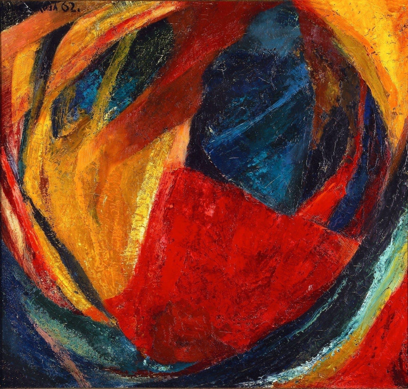 Lydia Masterkova, Composition with Watermelon, 1962. Oil on canvas. Tsukanov Family Foundation