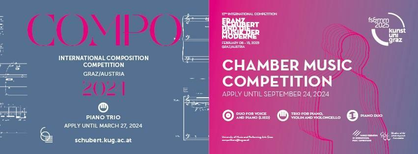 12. internationaler Wettbewerb Franz Schubert und die Musik der Moderne 2025 & Internationaler Kompositionswettbewerb PIANO TRIO 2024